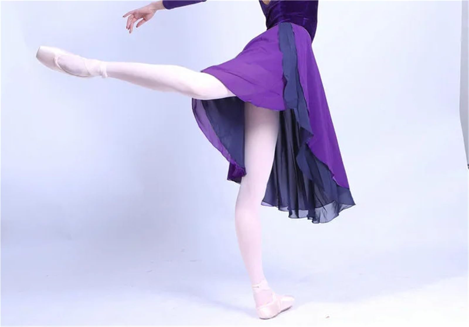 Falda larga de baile Ballet for mujer, falda for adultos, cubierta con estampado Floral, leotardo práctica, tutú bailarina Para Mujer