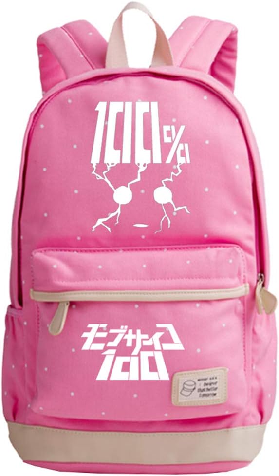 Unisex Mob Psycho 100 Backpacks Girl's Anime Printing Backpack Casual Student Daypack Cute Style School Bag (Color : Red06, Size : 44 X 27 X 13cm)