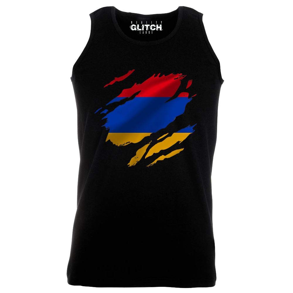 Reality Glitch Men's Black Torn Aria Flag Vest (, S)