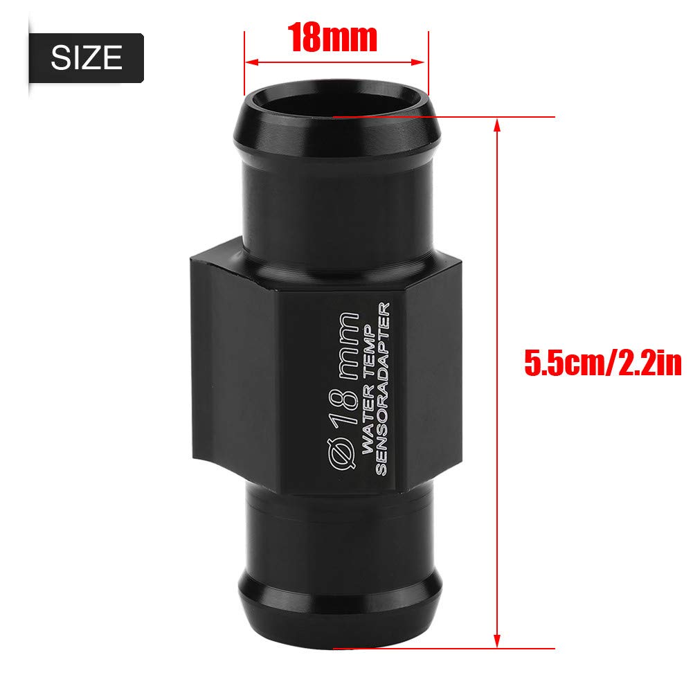 Tubo di giunzione della temperatura dell'acqua, adattatore del sensore di temperatura del motociclo in alluminio, tubo del giunto del misuratore di temperatura dell'acqua(18mm)