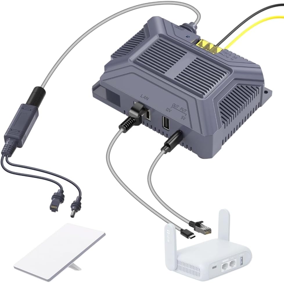 Link Miniture Antennas Injecting and Splitter Set 150W Protect DC9-36V to 48V/3A Output Ethernet Splitter