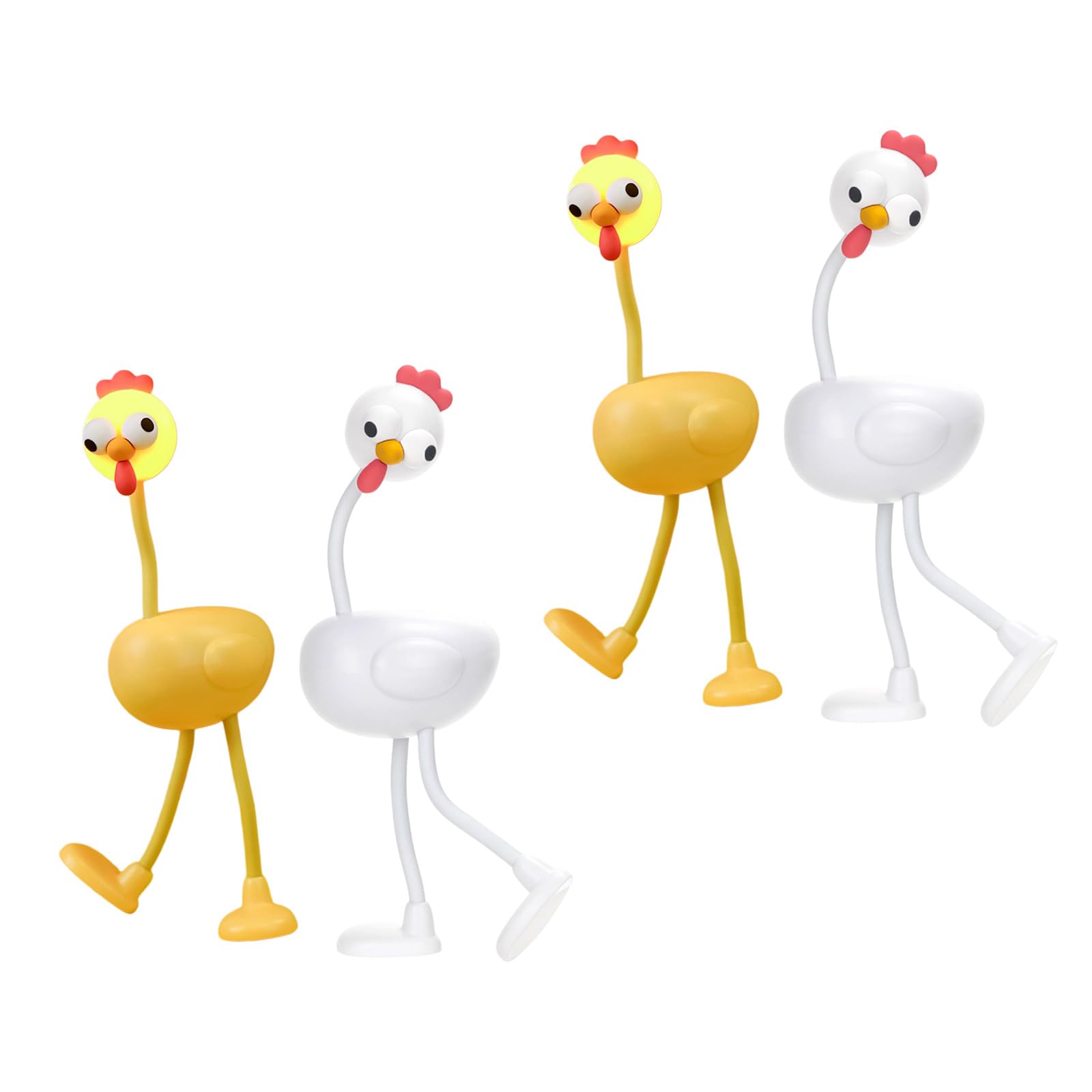 Hsioluted Portable Chicken Night Light Reading Desk Lamp for Bedside Camping Abstract Light