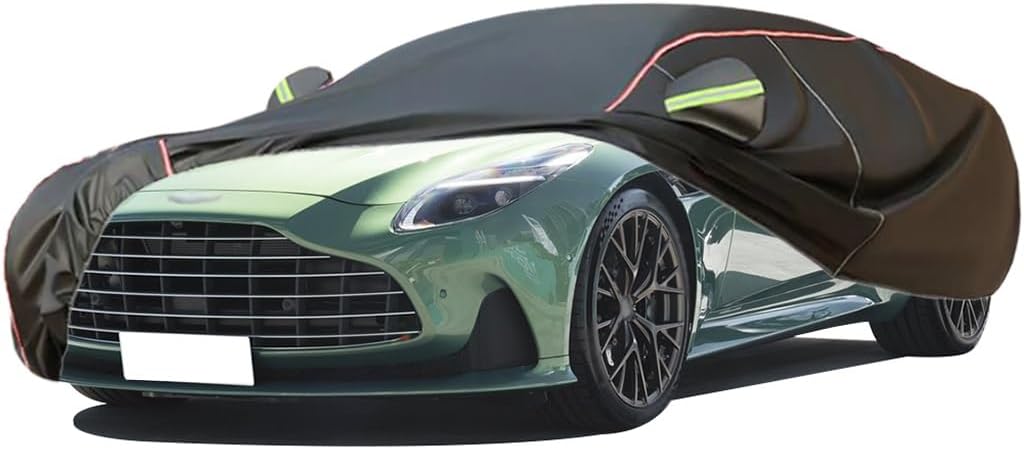 WOLWES Car Cover are Suitable for Aston Martin DB12 All-Weather Windproof, Snowproof, Rainproof, UV-Protected and Breathable All-Season Universal with Side Door Zip Oxford Cloth Car Cover (Color : Bl