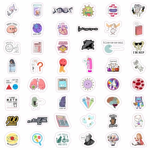 Image of 150Pcs Science Stickers for Students - Science Class Room Decor, Waterproof Vinyl Decals, Gifts for Women & Men