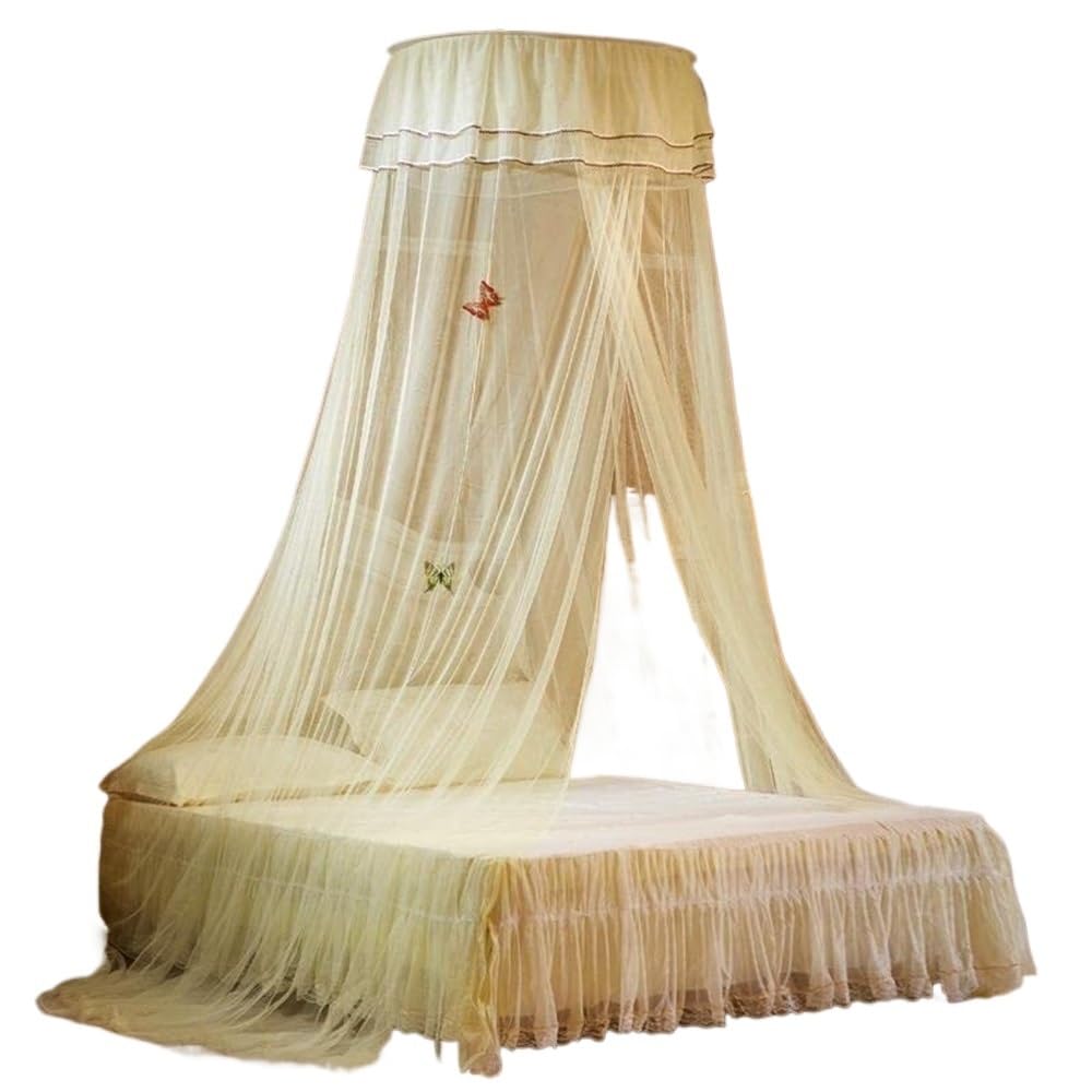 KREZMHLD KYKHT Bed Canopy Mosquito Net - Bed Canopy Suspended Dome Mosquito Net
