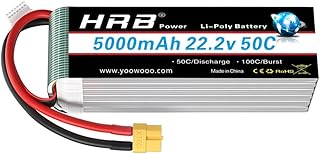 HRB 6S 5000mAh 22.2V 50C Lipo Battery XT60 Plug Suitable for RC Quadcopter Helicopter Airplane Car Boat Truck