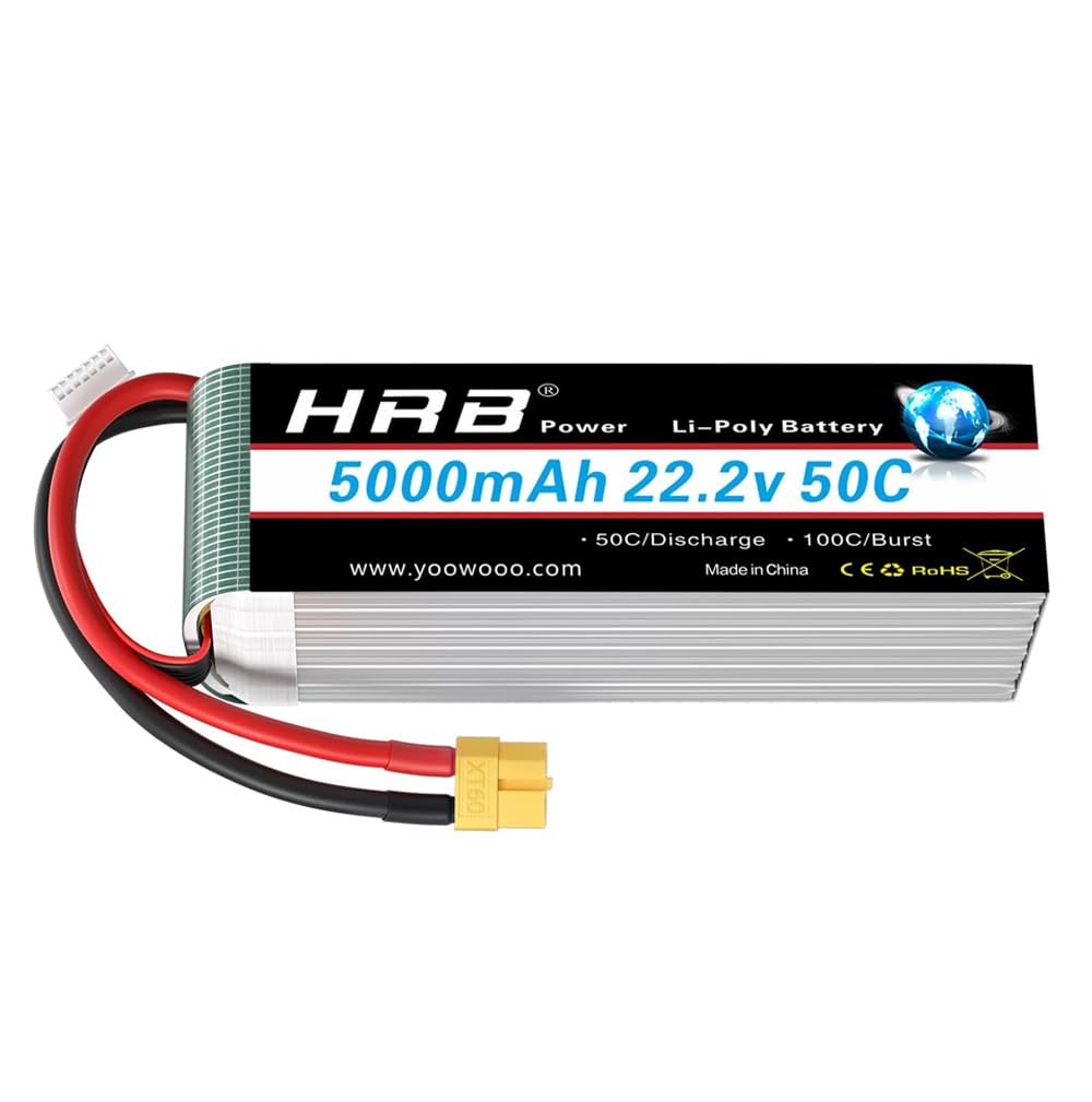 STASRC HRB 6S 5000mAh 22.2V 50C Lipo Battery XT60 Plug Suitable for RC Quadcopter Helicopter Airplane Car Boat Truck