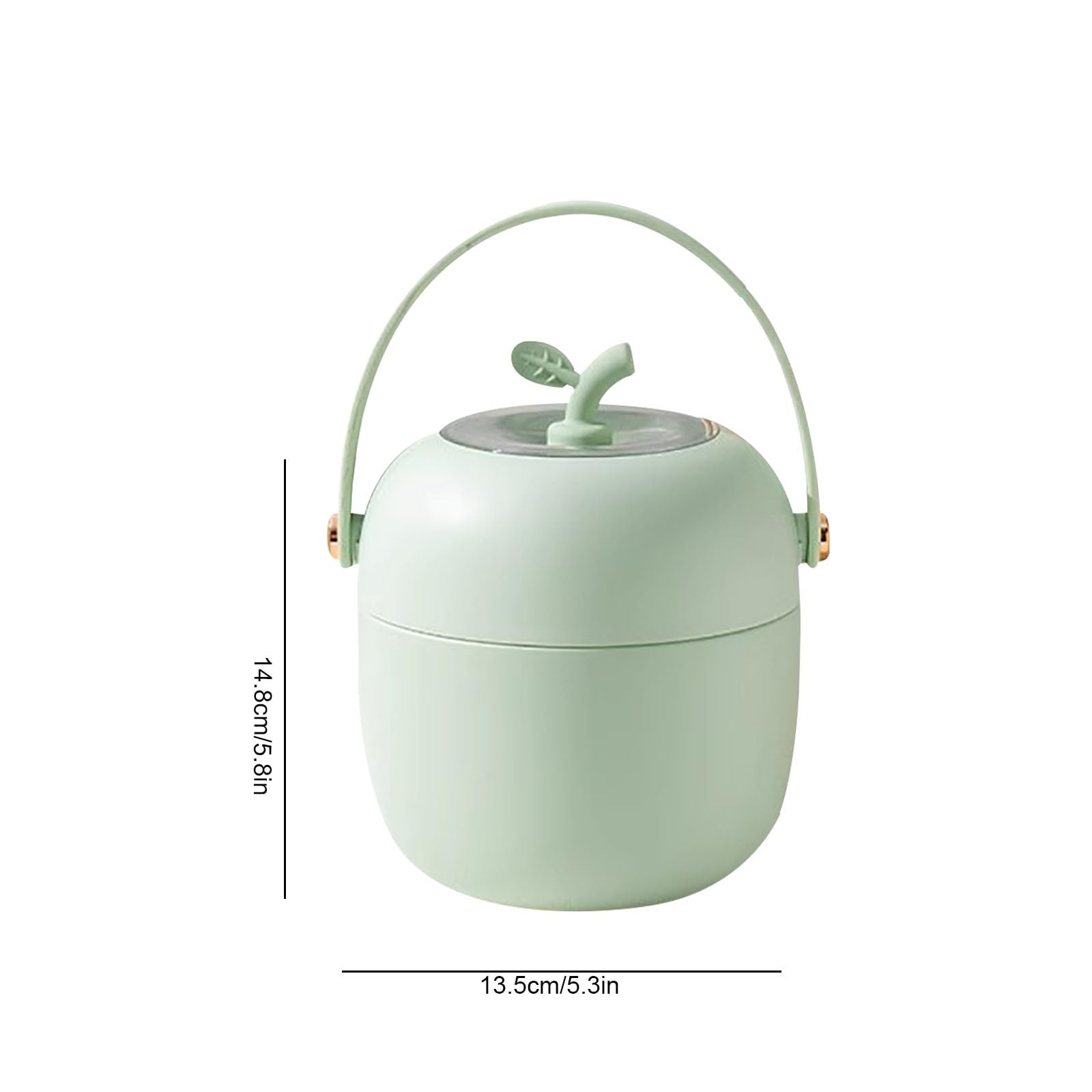 Bento box, Sacchetto Termico, Porta Pranzo di Grande Capacità con Scomparti, Lunch box in Acciaio Inossidabile Sigillato a Prova di Perdite(Green)