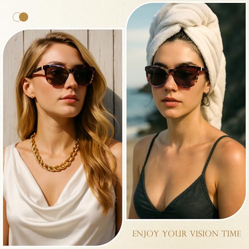 EASY READ Cateye Sunglasses for Women,Trendy Outdoor Sun Glasses Shades with UV400 Protection2