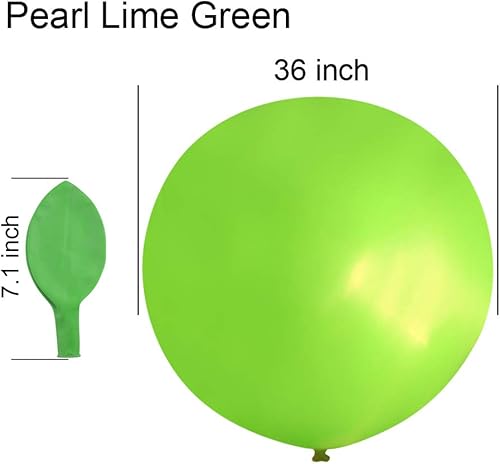 Miniatura 3 de Globos de látex gigantes de 36 pulgadas, globos redondos de color verde lima pastel para cumpleaños, bodas, recepciones, festivales, decoración de