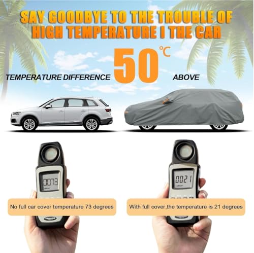 Image of Kayme Heavy Duty Car Cover Custom Fit Kia Soul (2009-2026), Waterproof All Weather for Automobiles, Full Exterior Covers Sun Rain UV Protection.