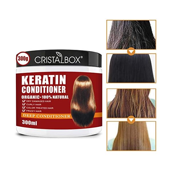 Keratin Deep Conditioner,2021 Argan Oil Conditioner for Damaged Dry Hair,Hair Treatment Conditioner Hair Tonic Keratin Hair & Scalp Treatment Paraben-Free, Sulfate-Free Surfactants