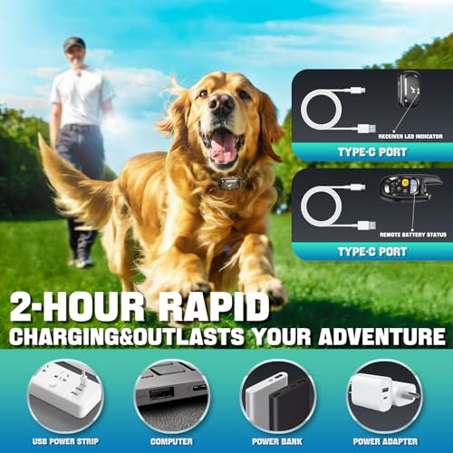 Dog Shock Collar with Remote Control- Training Collar for Small Medium Large Dogs, Electric Collar for Dogs Training Rechargeable, E Collar with Beep, Vibration & Shock-Lock Keypad by Pedono - Image 6