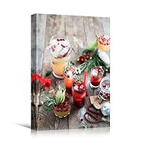 Canvas Wall Art Dessert Farmhouse/Country Food Fun Kitchen Multicolor Photography Spices - 12x18 inches