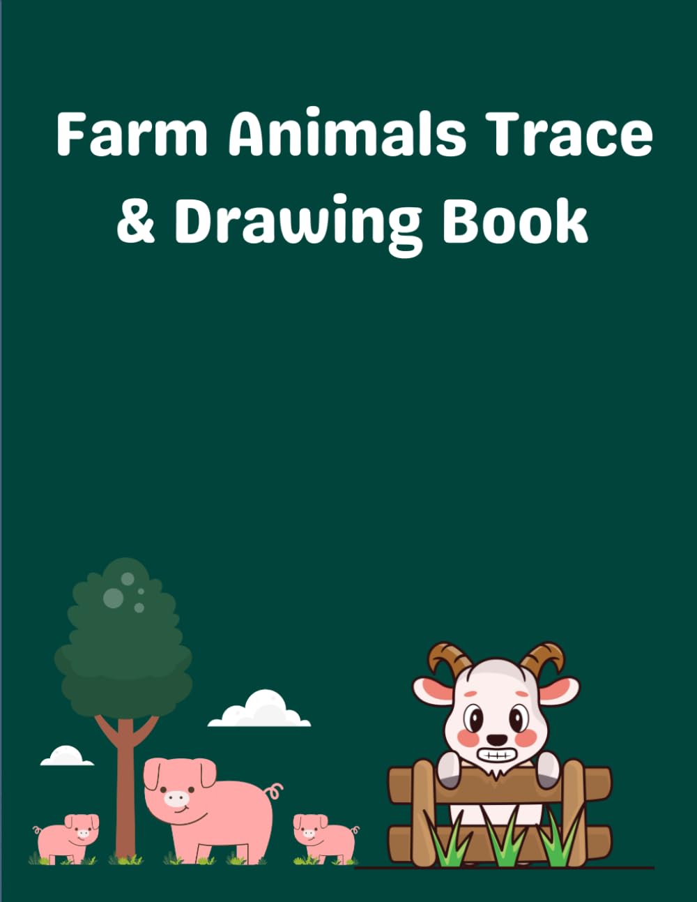 Kids Drawing & Tracing Book | Farm Animals Trace & Draw Worksheets | Preschool Fine Motor Skills Activity PDF