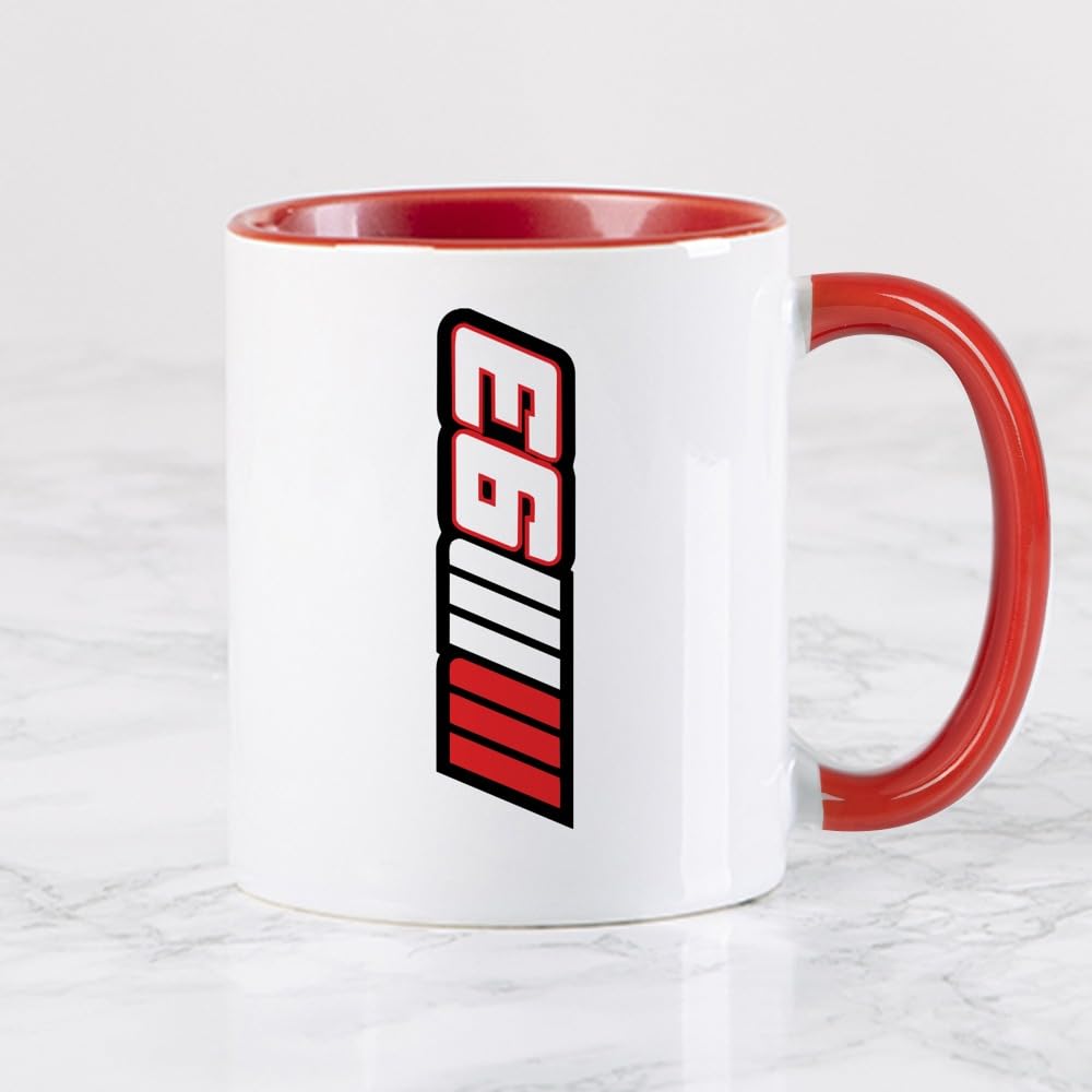 Wanapix Taza cerámica Moto GP 325 ml M.Márquez Apta para Lavavajillas y Microondas