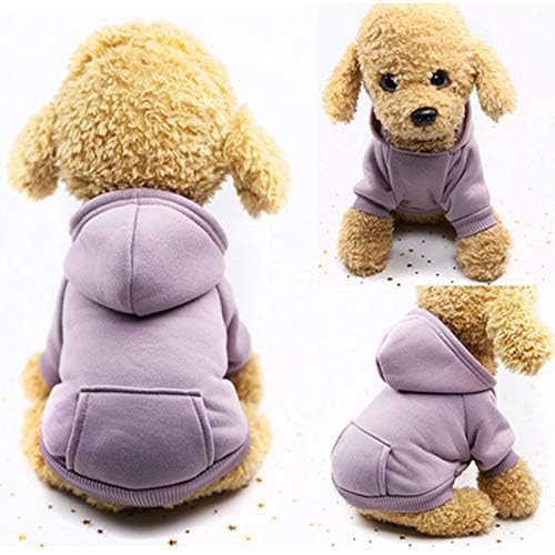Idepet Hunde Kapuzenpullover Baumwolle Hundemantel Warme Jacke für Kleine Mittelgroße Hundewelpen Teddy Chihuahua