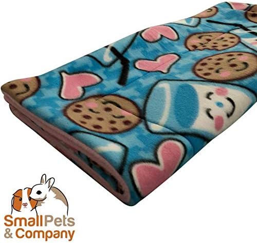 Small Pets and Company Guinea Pig Fleece Cage Liner for Midwest Habitat | Fleece Guinea Pig Bedding (Midwest, Cookies & Milk)