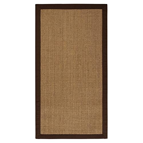 casa pura Sisal Teppich Dunkelbraun für Wohnzimmer, Schlafzimmer, Küche,...
