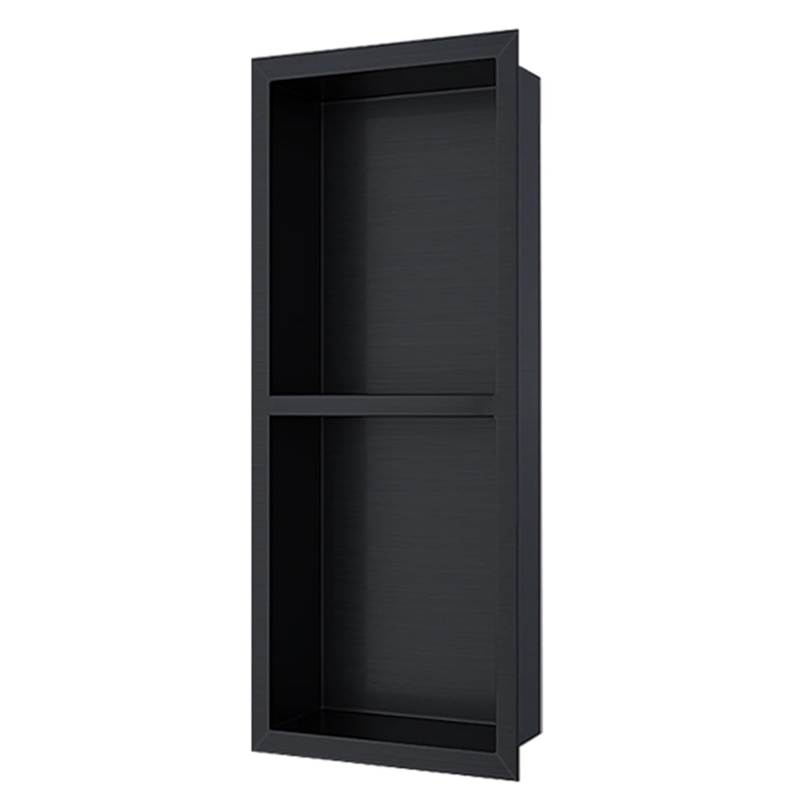 QUSYZD Stainless Steel Shower Niche Shelf, Waterproof Embedded Organizer for Shampoo & Toiletries, Stylish Bathroom Storage, Black 70x28x12.5CM,Black-70x28x12.5CM/27.56x11.03x4.93in