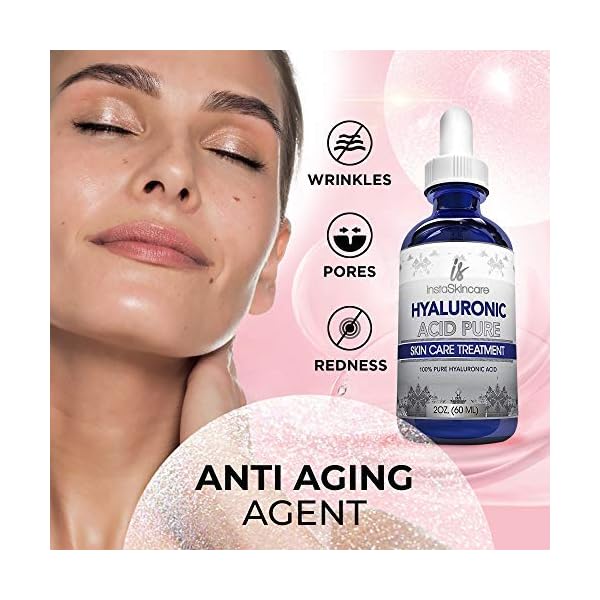 Hyaluronic-Acid-for-Face-100-Pure-Medical-Quality-Clinical-Strength-Formula-Anti-aging-serum-for-your-skin-and-lips-2-oz Hyaluronic Acid Serum for Face (2 Oz) - Serum for Skin and Lips - Hydrating and Moisturizing Face Serum for All Skin Types - Paraben and Fragrance-Free