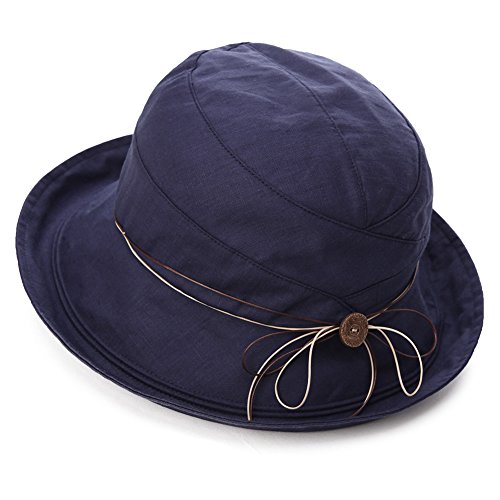 SIGGI Womens UPF 50+ Cotton Linen Foldable Bucket Sun Hats Wide Brim...