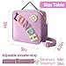 Insulated Lunch Bag With Adjustable Shoulder Strap, Nylon Preppy Lunch Box Large Insulated Lunch Bag Reusable Lunch Tote Bag with Smiley Preppy LunchBag for Girls School Travel Picnic (Purple)