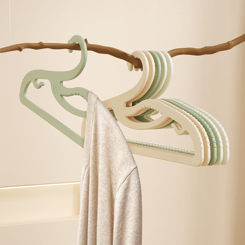 Plastic Clothes Hangers 20 Pack, Z-Shape Opening, 0.12" Ultra Thin Short Neck Hangers, Save Cabinet Space, Suitable for Dresses, Shirts, Pants, Scarves, Jackets(White)