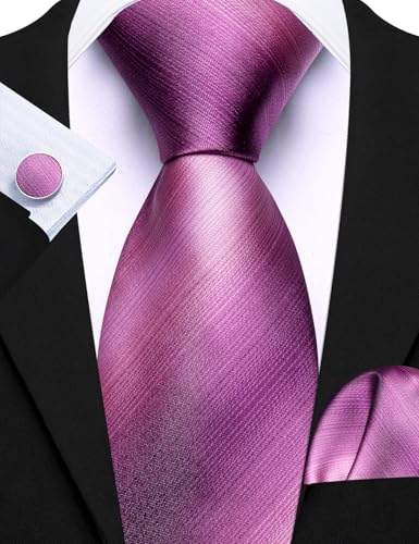 Image of Barry.Wang Men 6PCS Tie Silk Gift Necktie Clip Woven Tie Sets Party | Men Tie Classic Silk Gift Necktie With Tie Clip Jacquard Woven Neck Ties 6PCS Formal Wedding