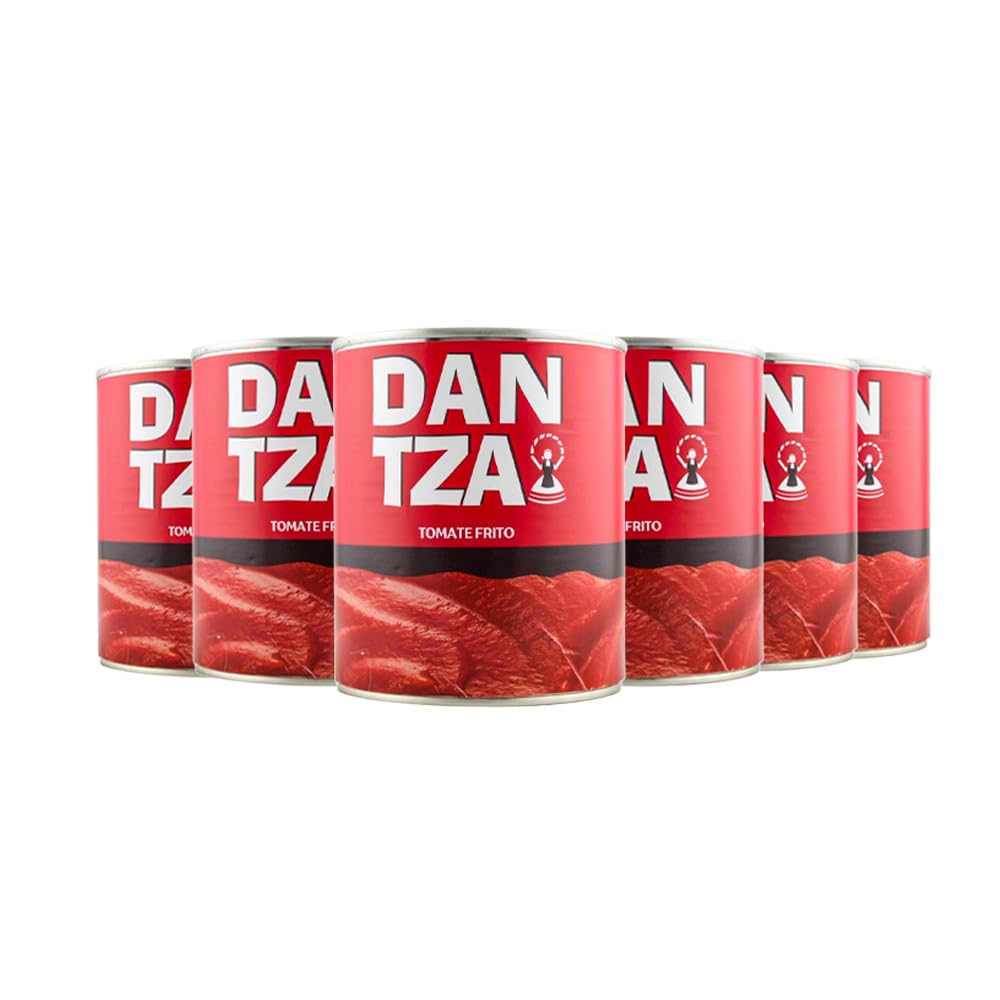 Tomate frito Dantza lata 800 g pack de 6 | Salsa de Tomate 100% Natural | Elaborado en España | Ideal para Pastas, Guisos y Recetas Caseras | Sin Conservantes