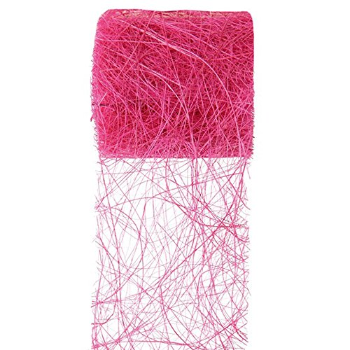 RUBAN ABACA 5M*7CM - FUCHSIA