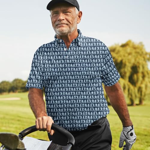 Polo para Hombre Manga Corta con Botones Camiseta de Golf Secado Rápido Casual miniatura 3