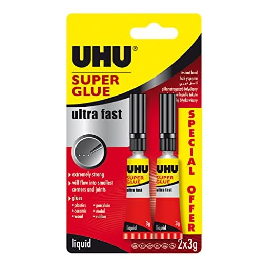 UHU 3-62686 superlim ultrasnabb vätska 2 x 3 g blåsor