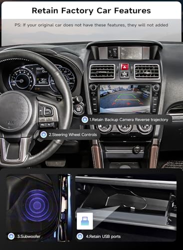 Image of Roadanvi X14 6GB+128GB Car Radio for Subaru Forester2015-2018 WRX 2016-2021 | Wireless CarPlay Android Auto,Android 14 Head Unit GPS Navigation, 8 inch QLED 1280*720P Screen Radio, Knobs /Buttons