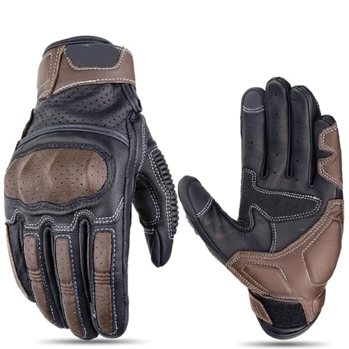 Gants de randonnée homme en cuir marron idéaux pour le plein air