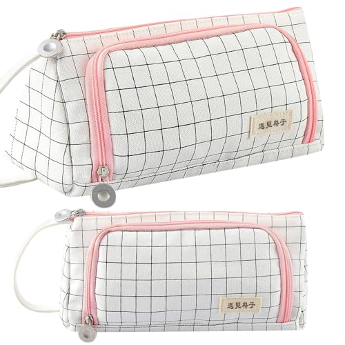 Astuccio Portamatite Grande Con 3 Scomparti - Organizer Scuola Per Ragazze E Ragazzi - Matita, Trucco, Ufficio - 5