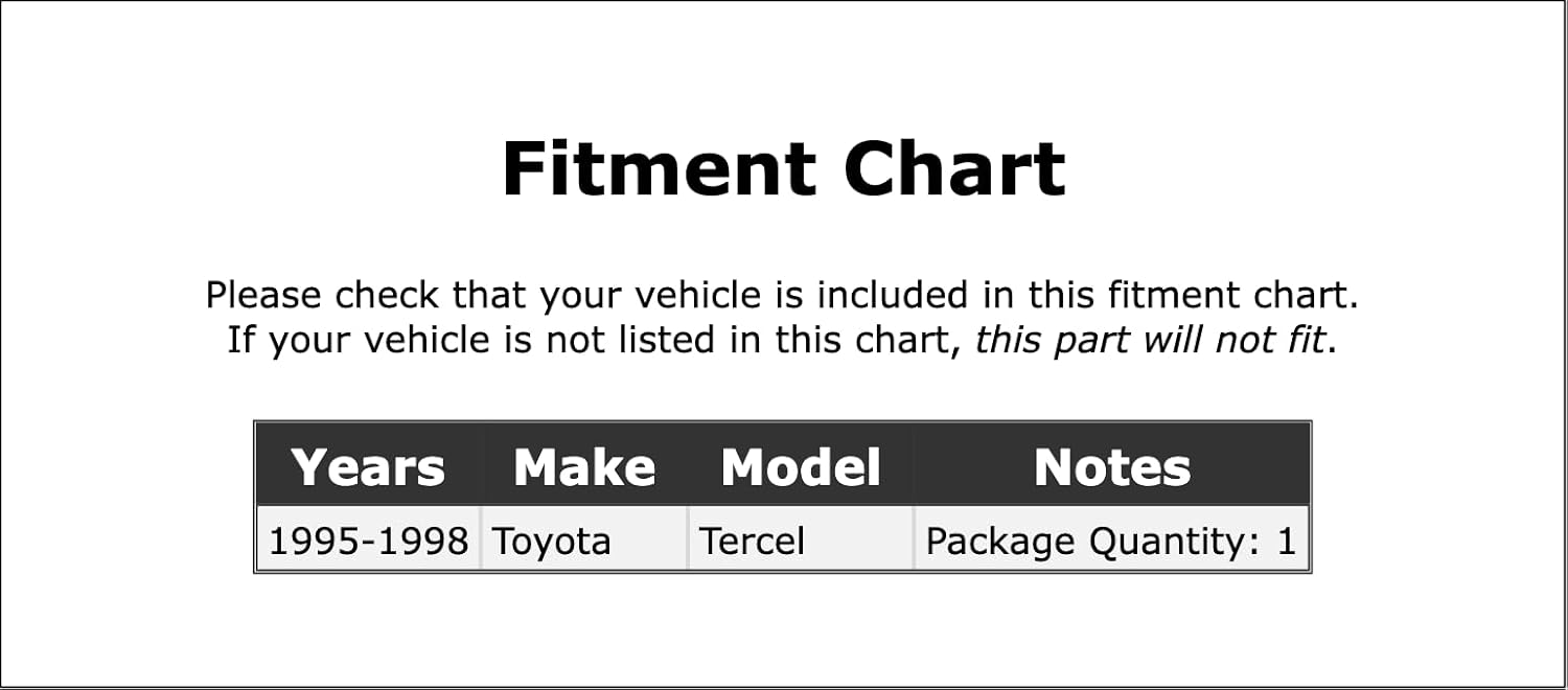 Front Exhaust Manifold Bolt and Spring Compatible With Toyota Tercel 1998 1997 1996 1995 P-3309368