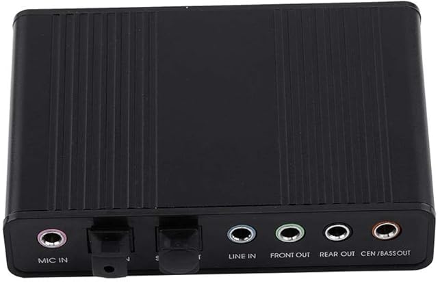 Optical Audio Sound Card External 5.1 Surround Sound 6 Channel Optical for PC/Laptop