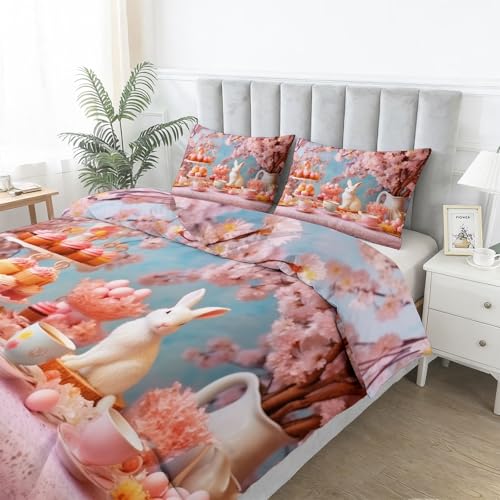 Parure de lit 200x200 rose microfibre infroissable animaux fleurs