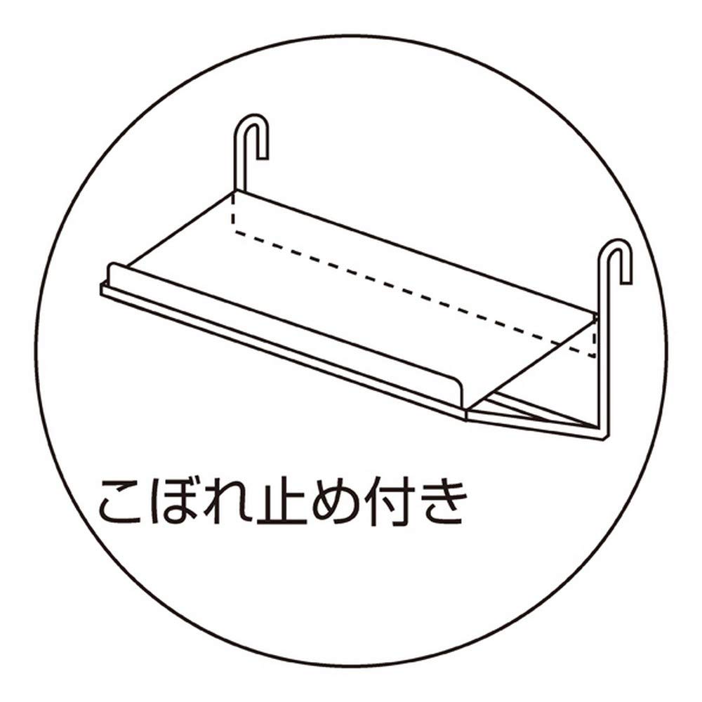 Amazon.co.jp: ディスプレイネット用小物PET棚 クローム 幅42×奥行25cm