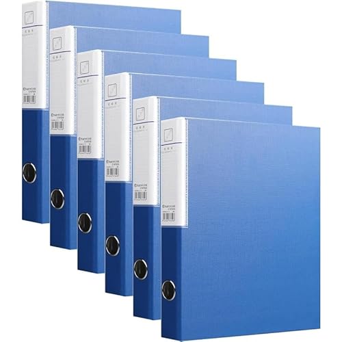 ZLBYXLU 両開きチューブフォルダー 両開き 6パック A4縦型収納フォルダー 段ボール製 A4フォルダー 2穴 3穴パンチ付き書類フォルダー オフィス用品 2穴 3穴ルーズリーフ収納フォルダー クイックレイバーフォルダー (B,2穴クランプ)