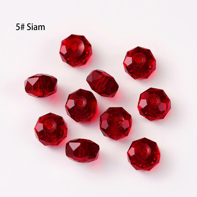 200 szt. 6/8 mm 5A kryształowe szklane koraliki fasetowane kryształowe koraliki z kryształu górskiego, koraliki ze szkła bikonowego, do rękodzieła, dekoracji DIY