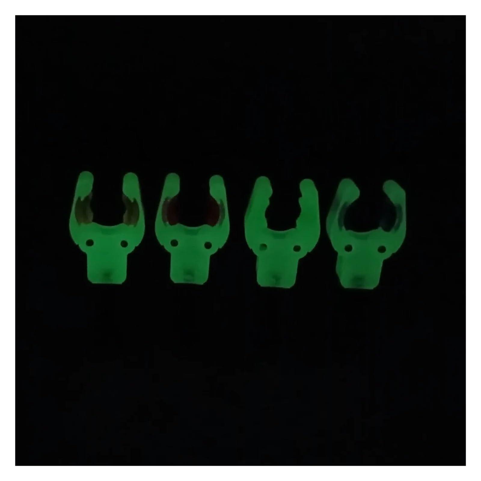 Lot de 8 cannes à pêche à la carpe - Tête fluorescente - Fixation sécurisée - Accessoires de pêche de nuit - AC144 (bleu)