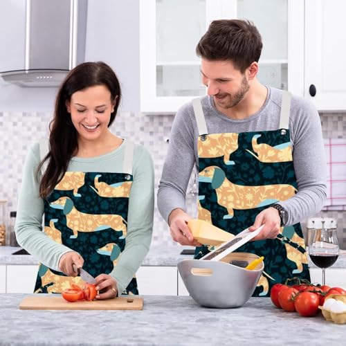 Tablier de serveuse à motif chiens : lot de 2 avec 4 broches ajustables - 6