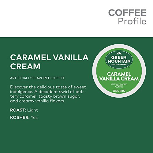 Image of Green Mountain Coffee Caramel Vanilla Cream Keurig Single-Serve Light Roast Coffee K-Cup Pods, 32 Count