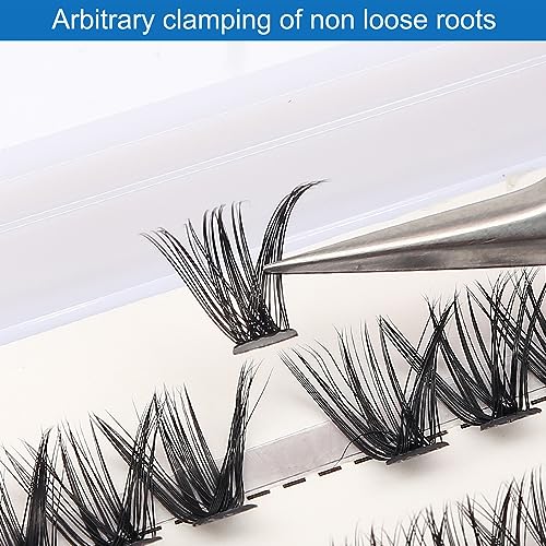 Bransfy False Eyelashes Clusters 280pcs DIY Eyelash Extension D Curl Long Individual Lashes Mixed Faux Mink Lash Clusters Extensions(40D-0.07D 9-16mm) - Image 4