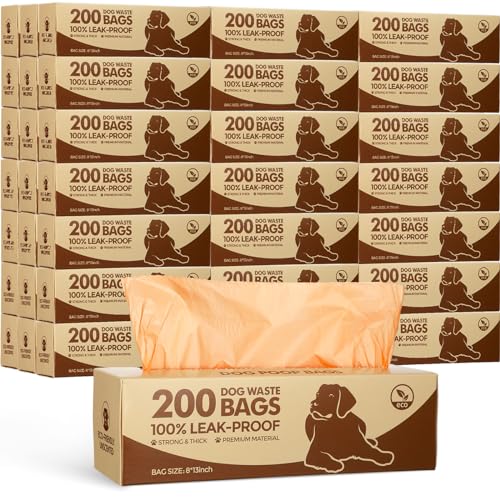 Sherr 20 Boxed Rolls 4000 Counts Dog Poop Bags Bulk Leak Proof Dog Waste Bags Universal Pet Doggy...