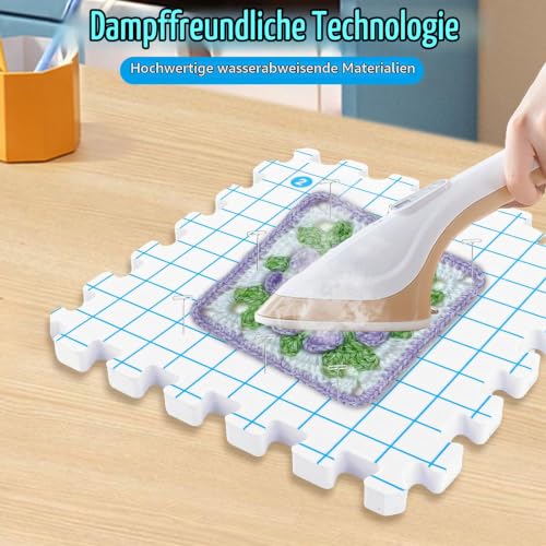 DAJAVE Spannmatten-Set: 9 Blocking Mats mit Raster + 100 T-Nadeln – Bild 3