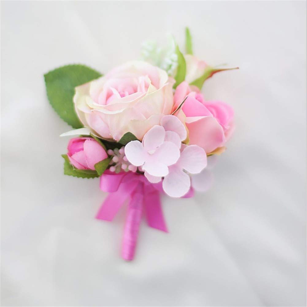 Bouquet de mariée pivoine rose fleurs artificielles mariage et corsage