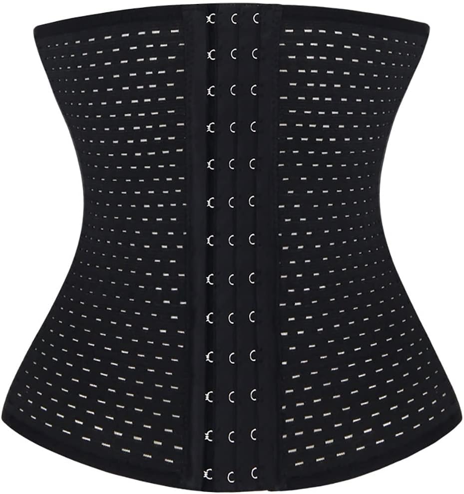 Women Waist Trainer Belt Corset Trimmer Belly Band Sweat Sports Girdle Waist Cincher Body Slimming Belt(Black,X-Small)